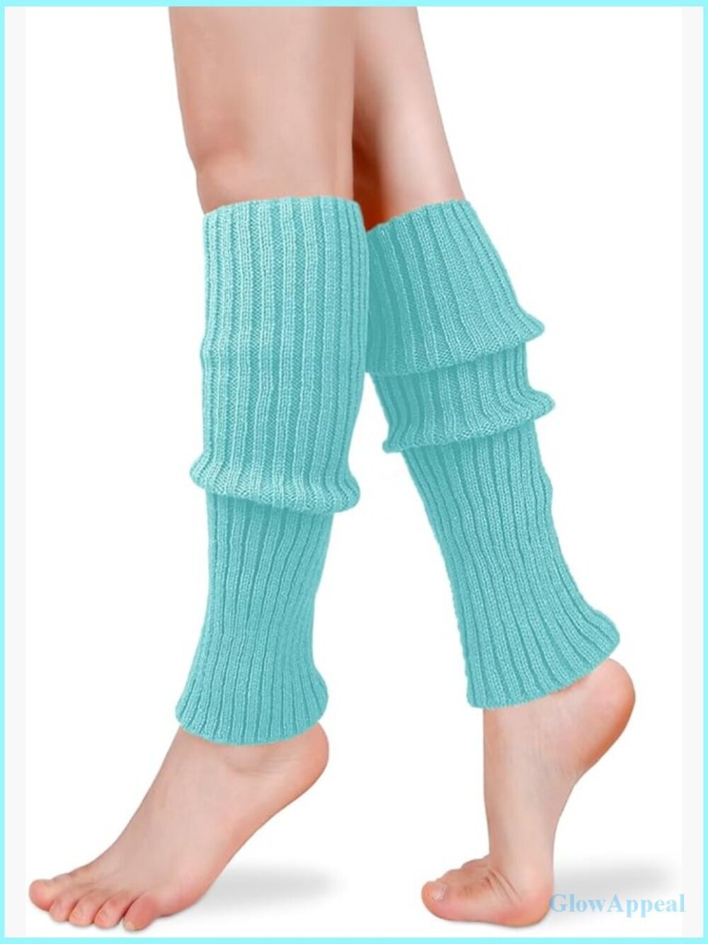 Ribbed Knitted Leg Warmers Knee High Wool Boot Socks for Yoga Party